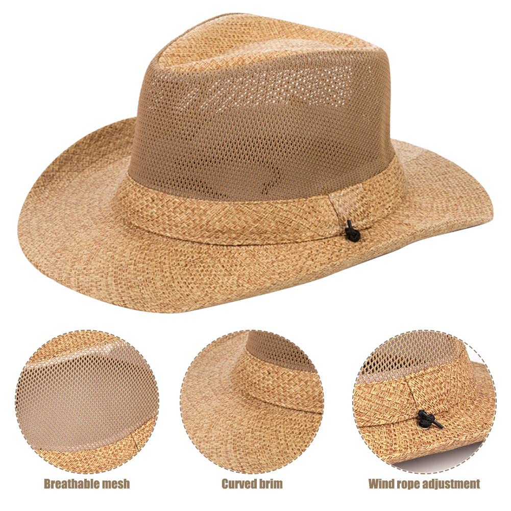 Panama-Hut mit breiter Krempe, Strohhut, Fedora, Strand, Sonnenhut, LSF 50+, Unisex, Fischermützen