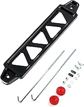 Battery Hold Down Bracket, Universal Crossbar Car Battery Holder Kit with 10in J Bolts,Car Battery Lock Down Sets,Aluminum Alloy Battery Tie Down Mount Bracket,Hold Lock Accessories (Black)
