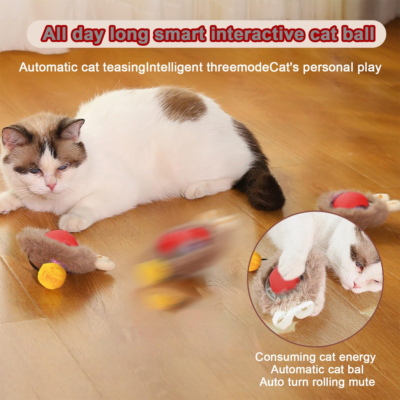 Giocattolo Intelligente Per Gatti KQLHLHDYZ - Palla Interattiva Con Sensore - Foto 12