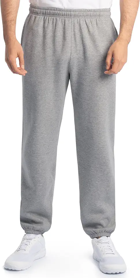 Fruit of the Loom Eversoft Fleece Elastic Bottom Sweatpants with Pockets, Relaxed Fit, Moisture Wicking, Breathable OEKO-TEX STANDARD 100