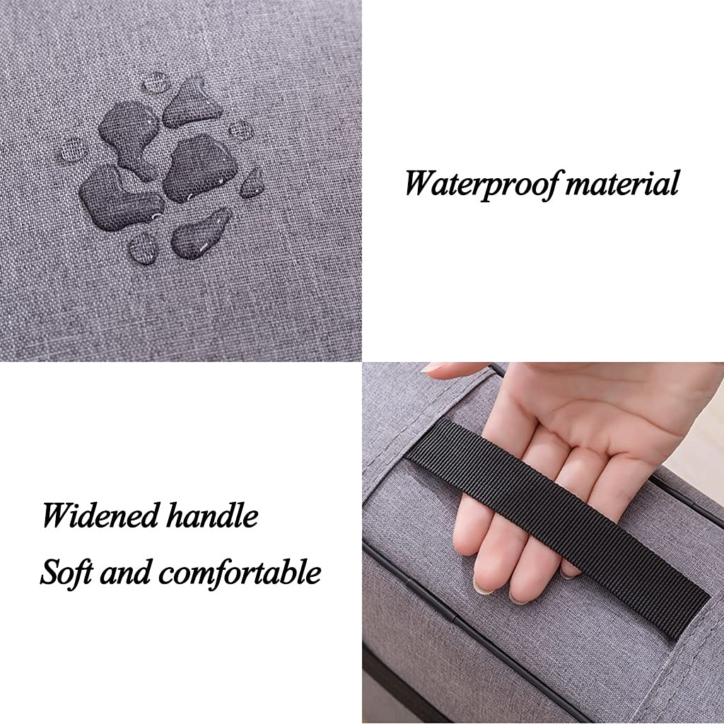 Dokumententasche a4, wasserdichte Dokumententasche, A4-Aufbewahrungsbox, sichere Reisetasche für das Home Office, mehrschichtige tragbare Ablage für wichtige Dateien, Zertifikate ( Color : Dark blue )