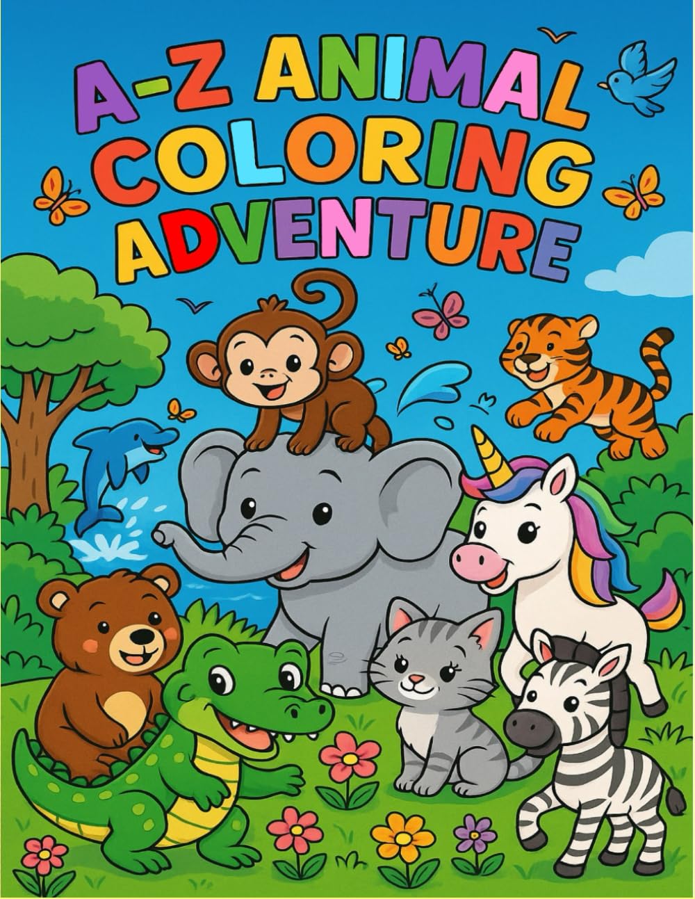 A-Z Animal Coloring Adventure (Learning by coloring)