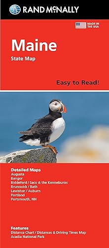 Rand McNally Easy to Read Folded Map: Maine State Map