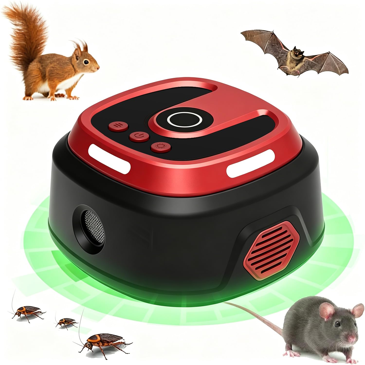 Ultrasonic Pest Repeller Indoor 4 Modes,360° Plug in Mouse Deterrent,120 M² Wide Range Rodent Deterrent Indoor,Mouseblocker for House,Attic,Garage,Warehouse Rvs repelente ultrasonico de plagas