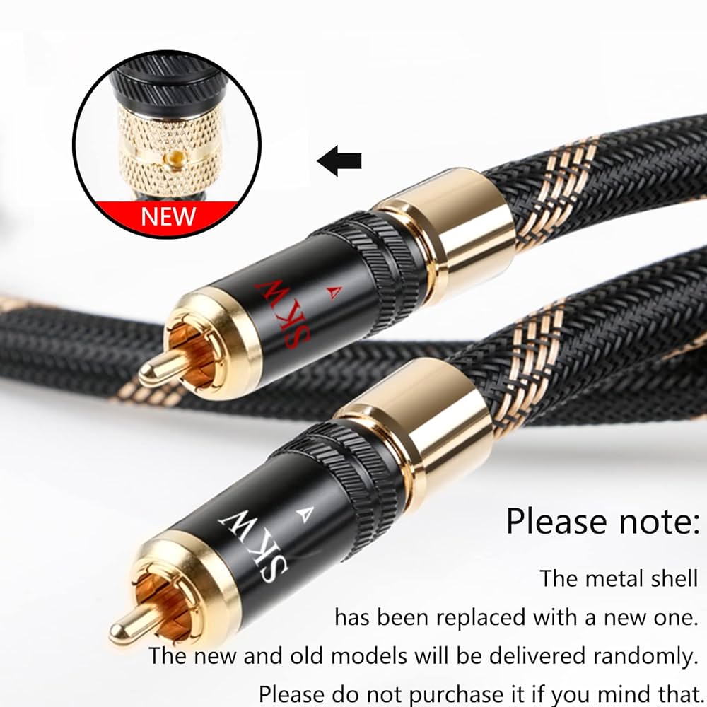 Amazon.com: SKW Audiophiles Lock RCA Cable 2RCA Male to 2RCA