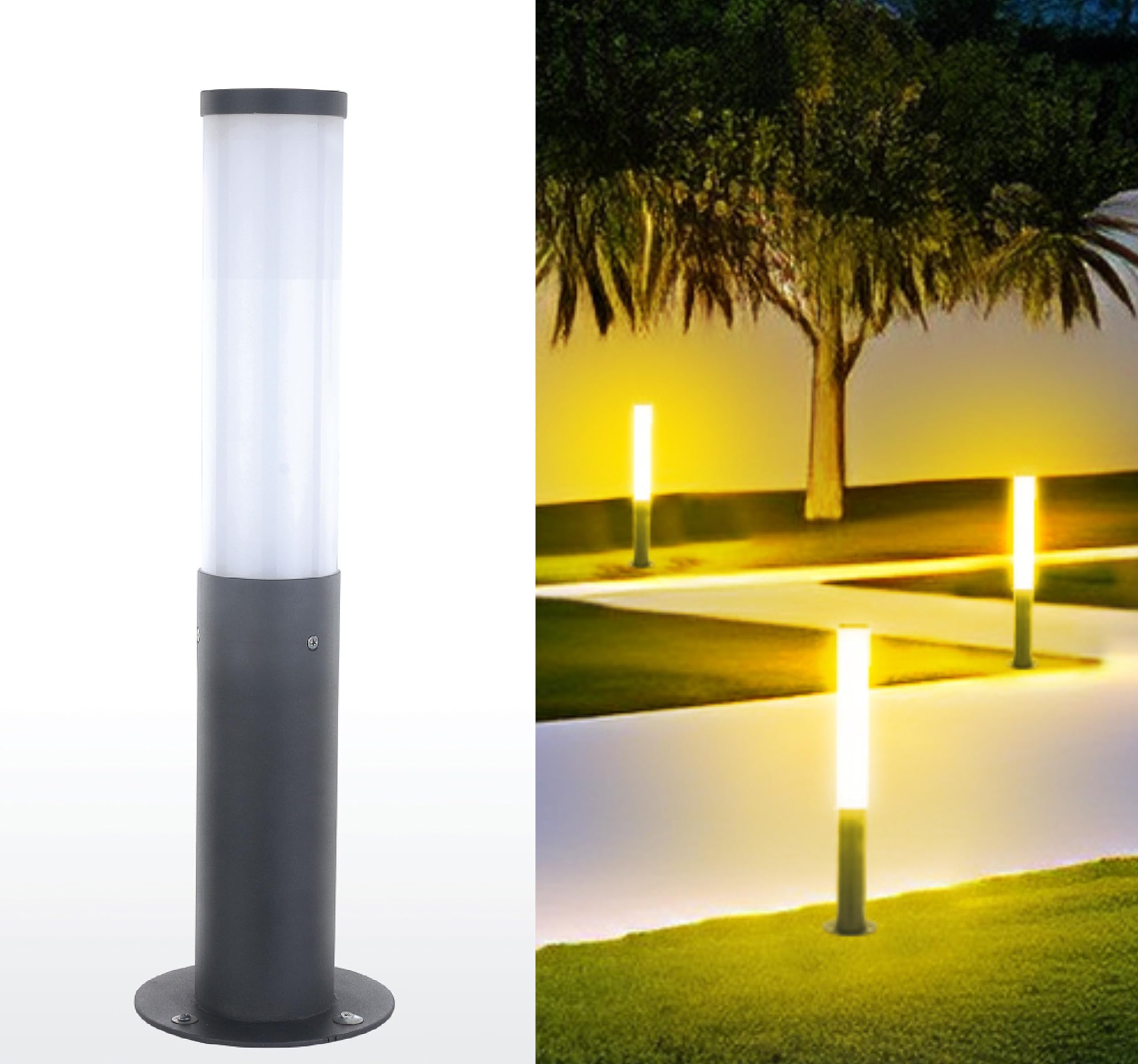 INVENTAA REVA 12W LED Bollard Light (1.5 Ft) | Cool White, IP65 Waterproof, Unbreakable Outdoor Lamp for Garden & Pathways-image-44