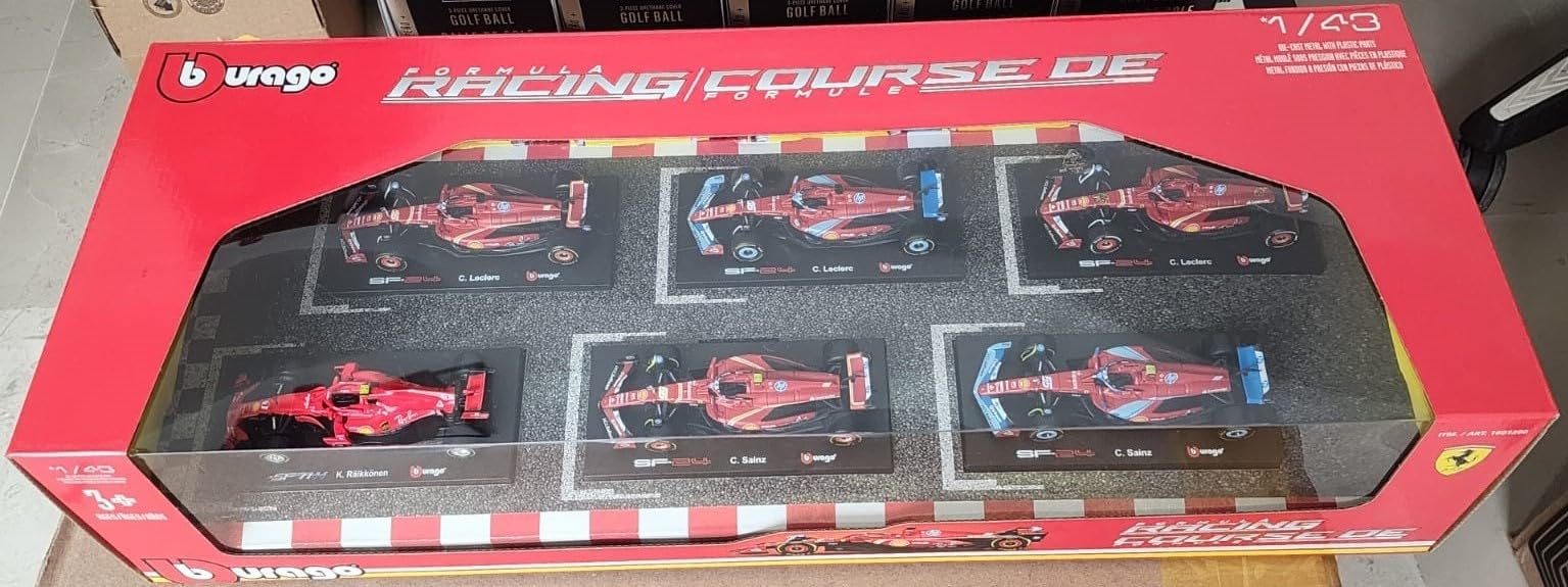 Burago Formula Racing 1/43 ミニカーセット 6台 Amazon.co.jp: burago - FORMULA RACING 1/43 Ferrari F1 6台