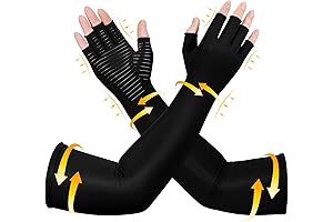 Long Copper Compression Arthritis Gloves