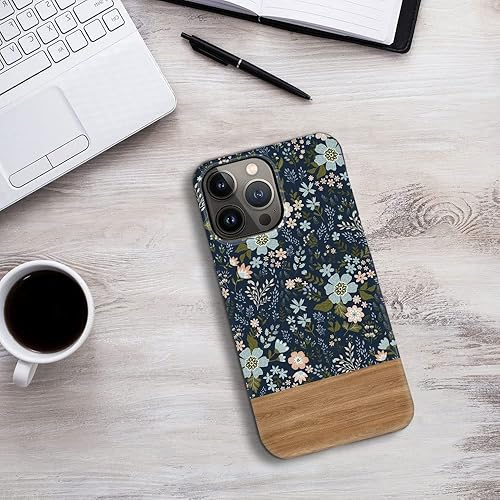 Miniatura 7 de hepix Funda compatible con iPhone 13 Pro, diseño floral de grano de madera para iPhone 13 Pro, funda para iPhone 13 Pro de flores silvestres