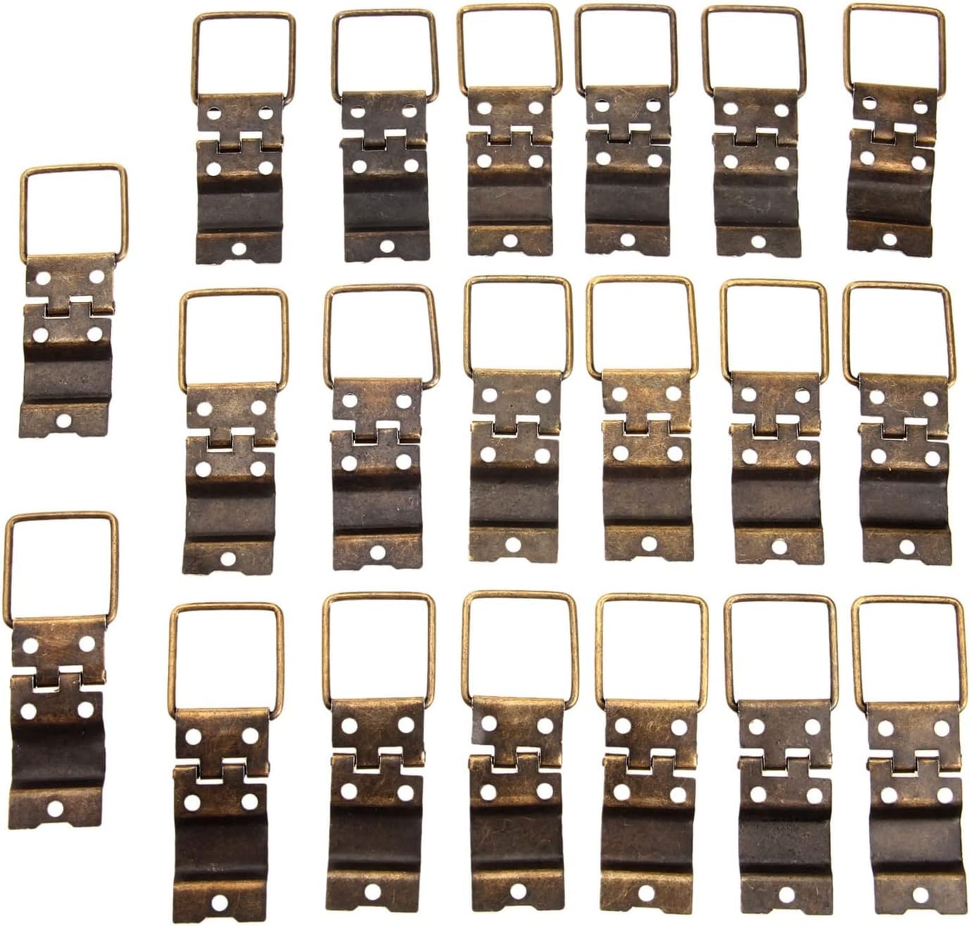 YEJIANGHUA 20Pcs Antique Bronze Cabinet Hinges Furniture Accessories Door Hinges Drawer Jewellery Box Hinges Fit for Furniture Hardware 38x21mm Natural