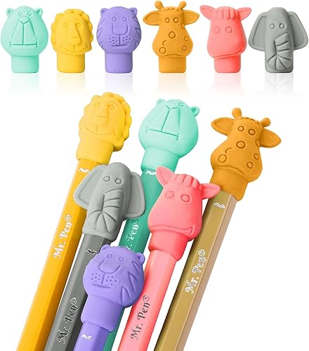 Miniatura 29 de Mr. Pen - Gomas de borrar, paquete de 60 tapas, tapas de borrador de animales, borradores para niños, borradores de lápiz, adornos Variado