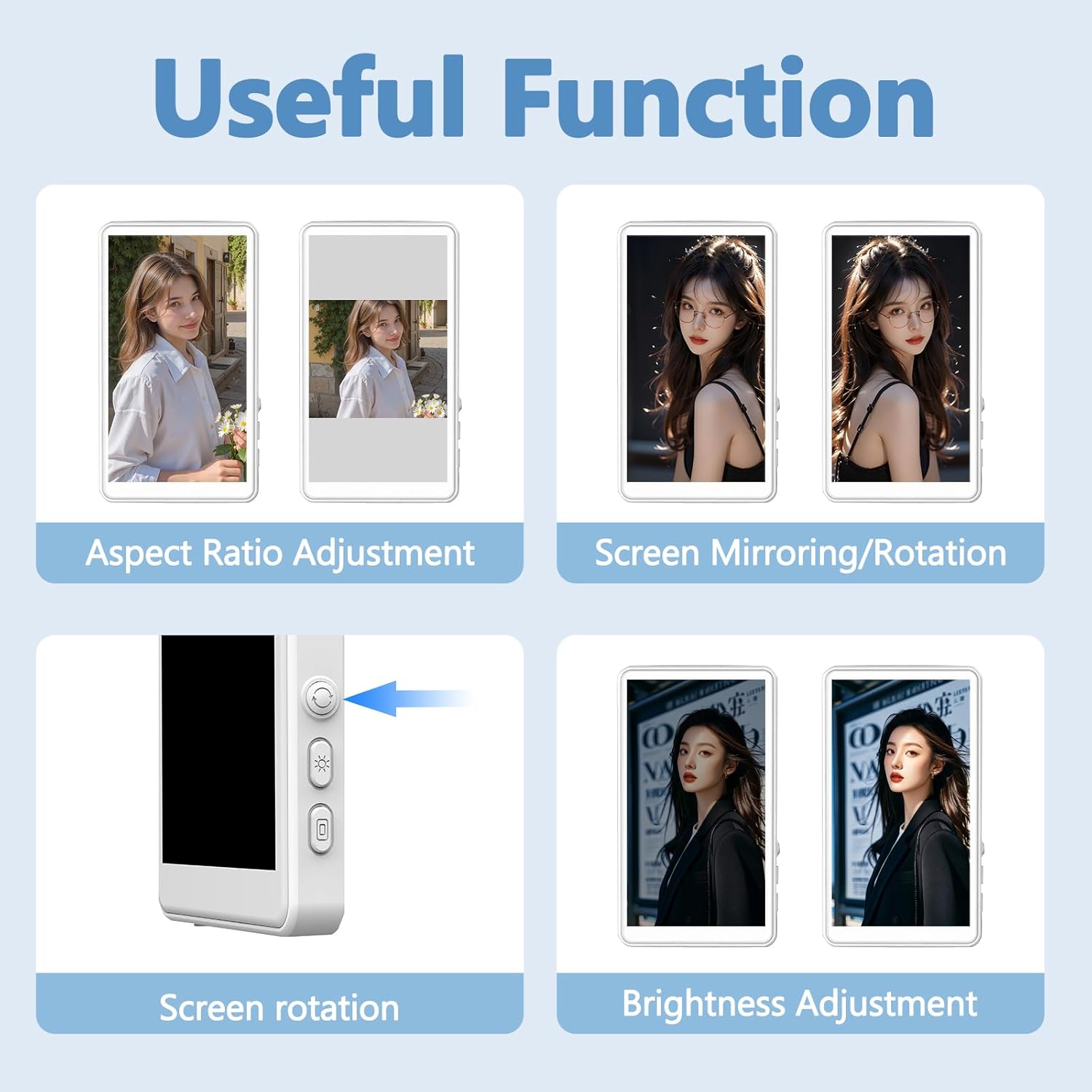 Vlog Selfie Monitor Screen for iPhone & Android, Magnetic Wireless Back Camera Monitor with 100FT Bluetooth Remote for Photos, Vlogs & Live Streaming