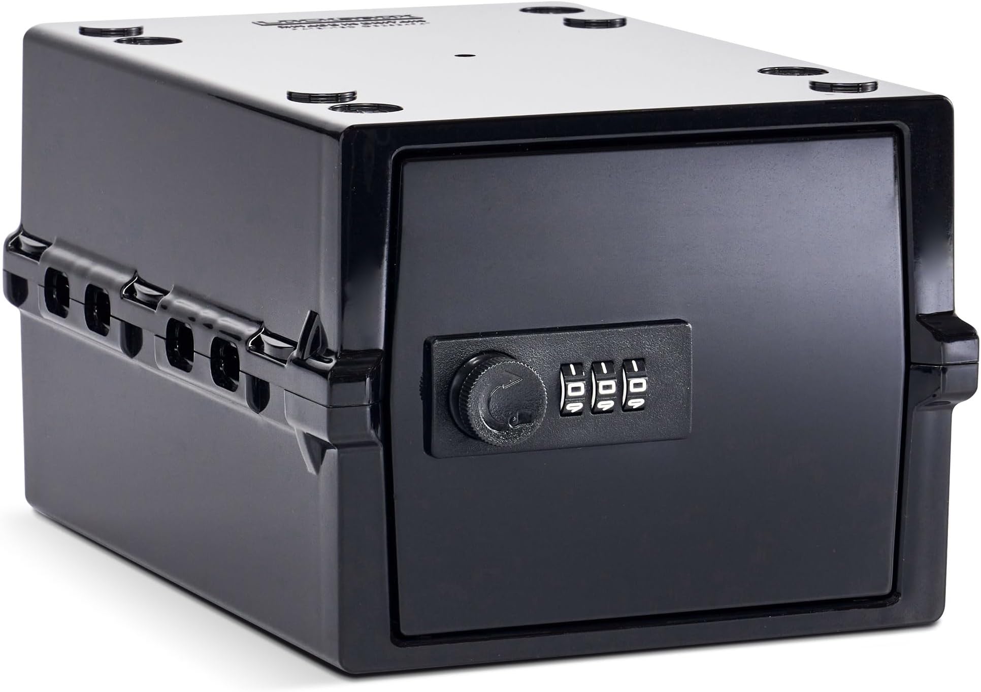 Lockabox Mini™ | Small Lock Box with Combination Lock (Half Letter Sized) | Mini Lockable Box for Small Medicines, Snacks & Mobile Phones | External Size 8.8 x 6.1 x 4.7 Inches (Jet)