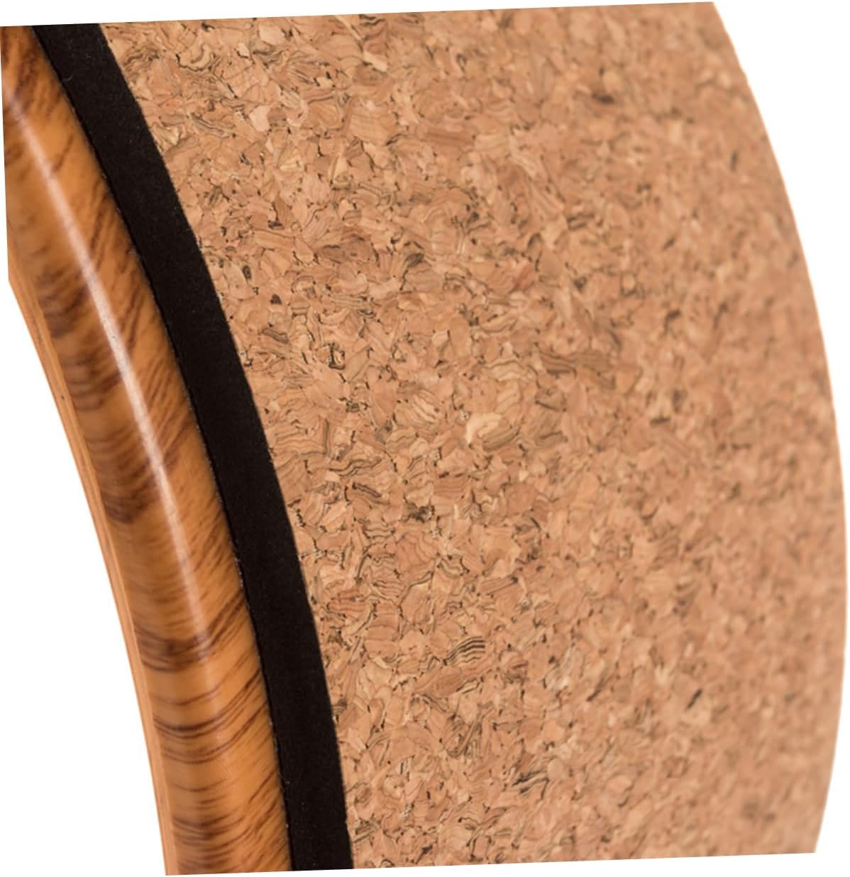 Natural Cork Yoga Wheel for Backbend and Stretching Durable Exercise Circle for Yoga Training Massage Tool for Back Pain Relief and Muscle Warm-up