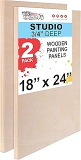 BPA 18" x 24" Birch Wood Paint Pouring Panel Boards