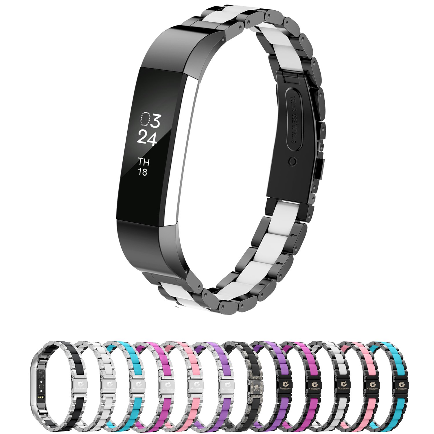 Compatible with Fit bit Alta Bands Metal, Special Edition Replacement for Alta HR Stainless Steel Bands Adjustable Accessory Wristband Small Large for Alta Bracelet Women Men