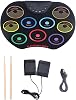 Portable Electronic Drum Set for Kids, Easy to Play Roll Up Drum Pad with Pedals and Drumsticks, Colorful and Lightweight Design, Foster Creativity and Rhythm Skills