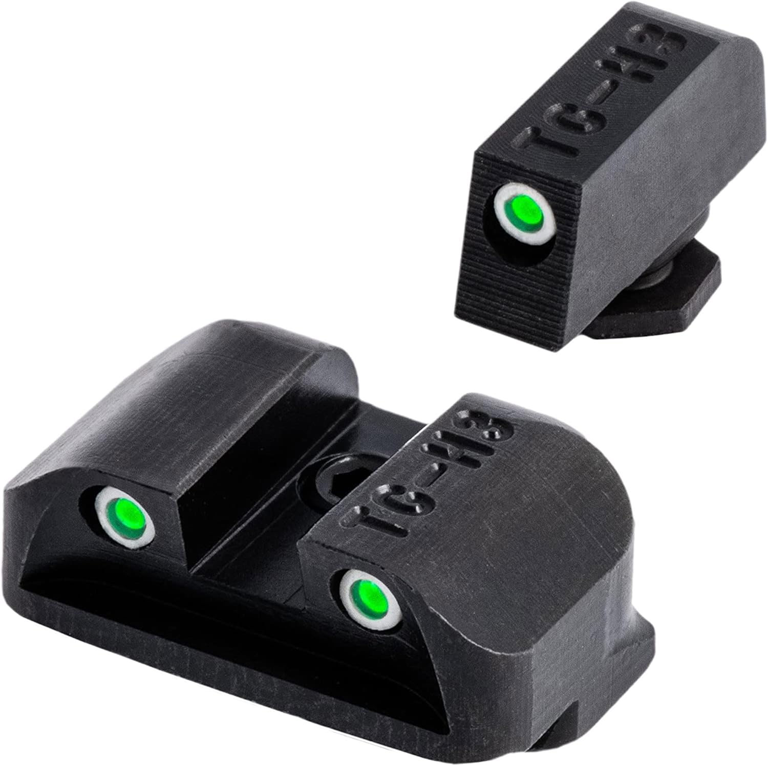 TruGlo Tritium Pro Glow in the Dark Compact Gun Hunting Pistol Sight w/Maximum Bright Sights for Glock Sidearm 17, 19, 22, 23, 24, 26, and 27 (3 Pack)