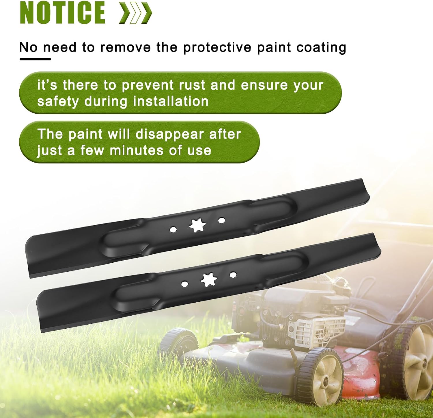ELITEWILL 942-04308 Lawn Mower Blades High Lift Fit for MTD Cub Cadet Troy-Bilt Stens Mowers with 42" Deck Replace OEM 942-04312, 490-110-M108, 742-04308, 742-04312, 742-0656, 942-0656, 330-872