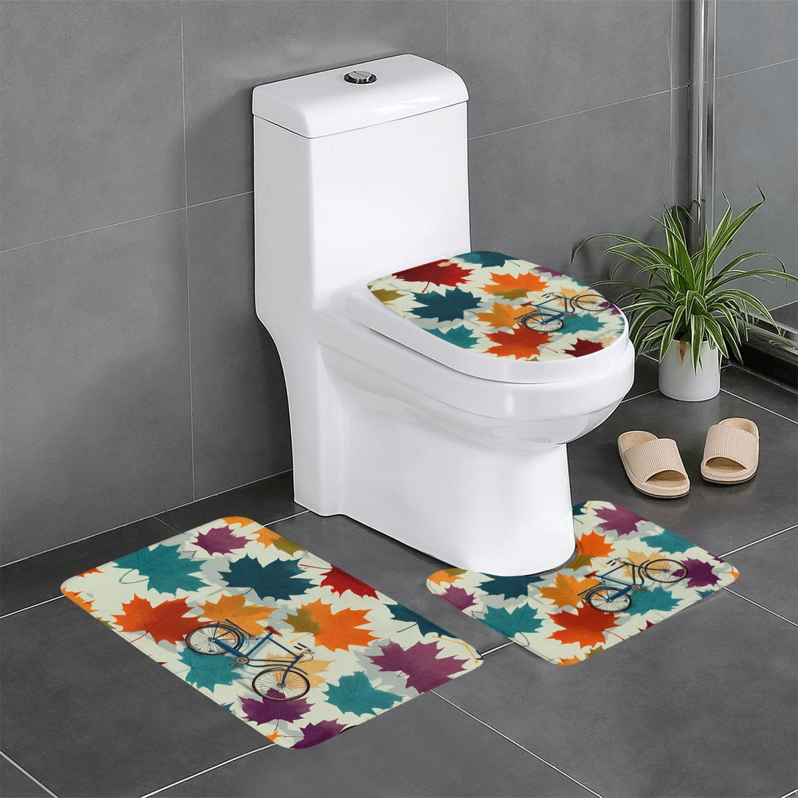 Tapis de salle de bain antidérapants confort automnal pour coiffeuses