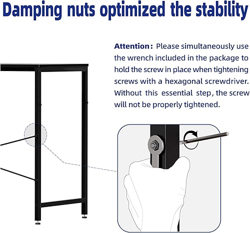 Miniatura 6 de Pamray Escritorio para computadora de espacios pequeños de 32 pulgadas con bolsa de almacenamiento, escritorio de estudio para dormitorio, escritura