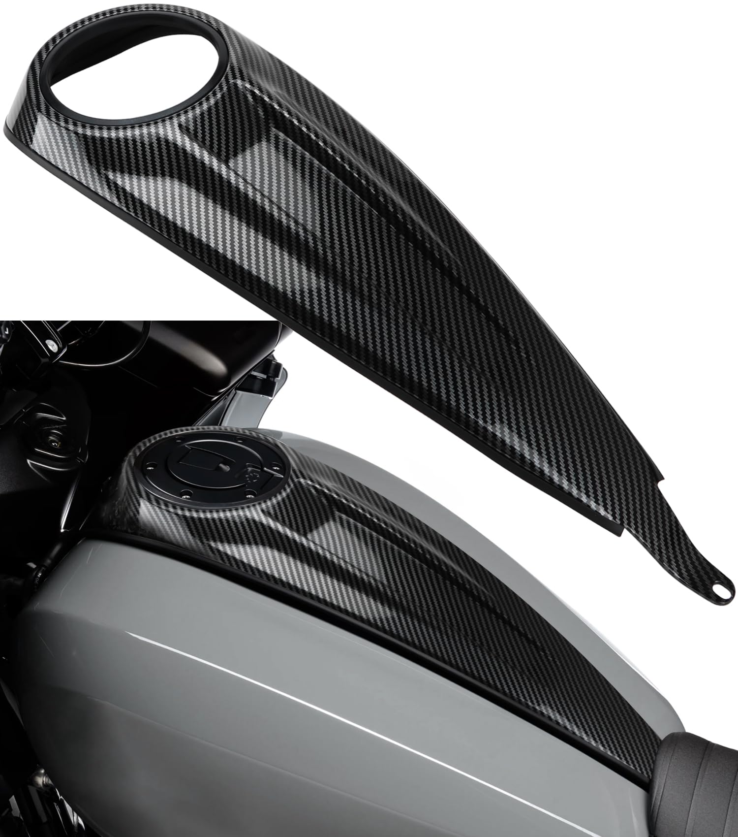 Low Profile Fuel Tank Console kit Cover Compatible with Harley