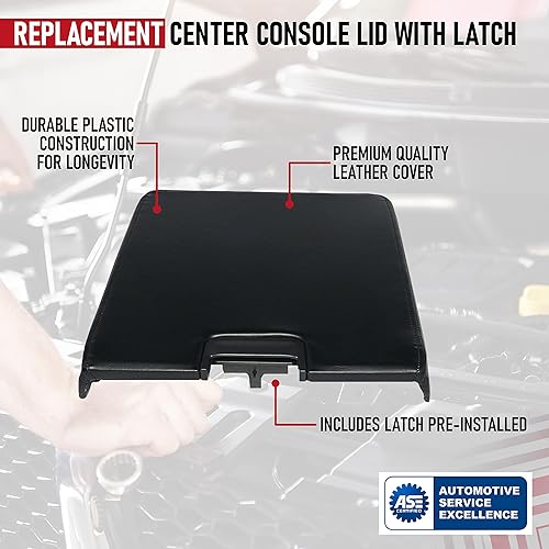 Miniatura 4 de Kit de repuesto de tapa de consola central con pestillo, compatible con Chevy, GMC, Cadillac - 2007-2013 - Silverado 1500, Avalanche, Tahoe,
