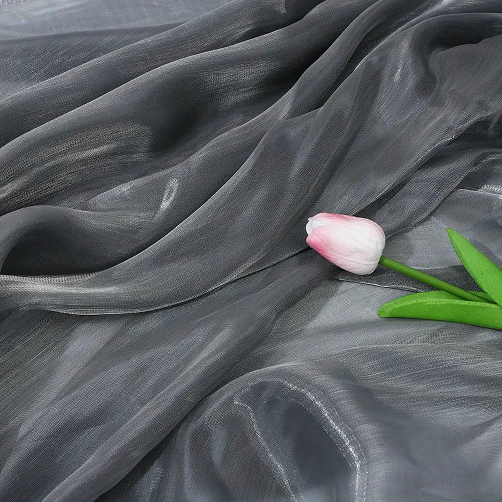 Tela de Organza Fina, Suave y Brillante de 3/5/8 m por Metro para Vestidos, Cortinas, Costura, Bricolaje, Textiles, Tela de Tul.