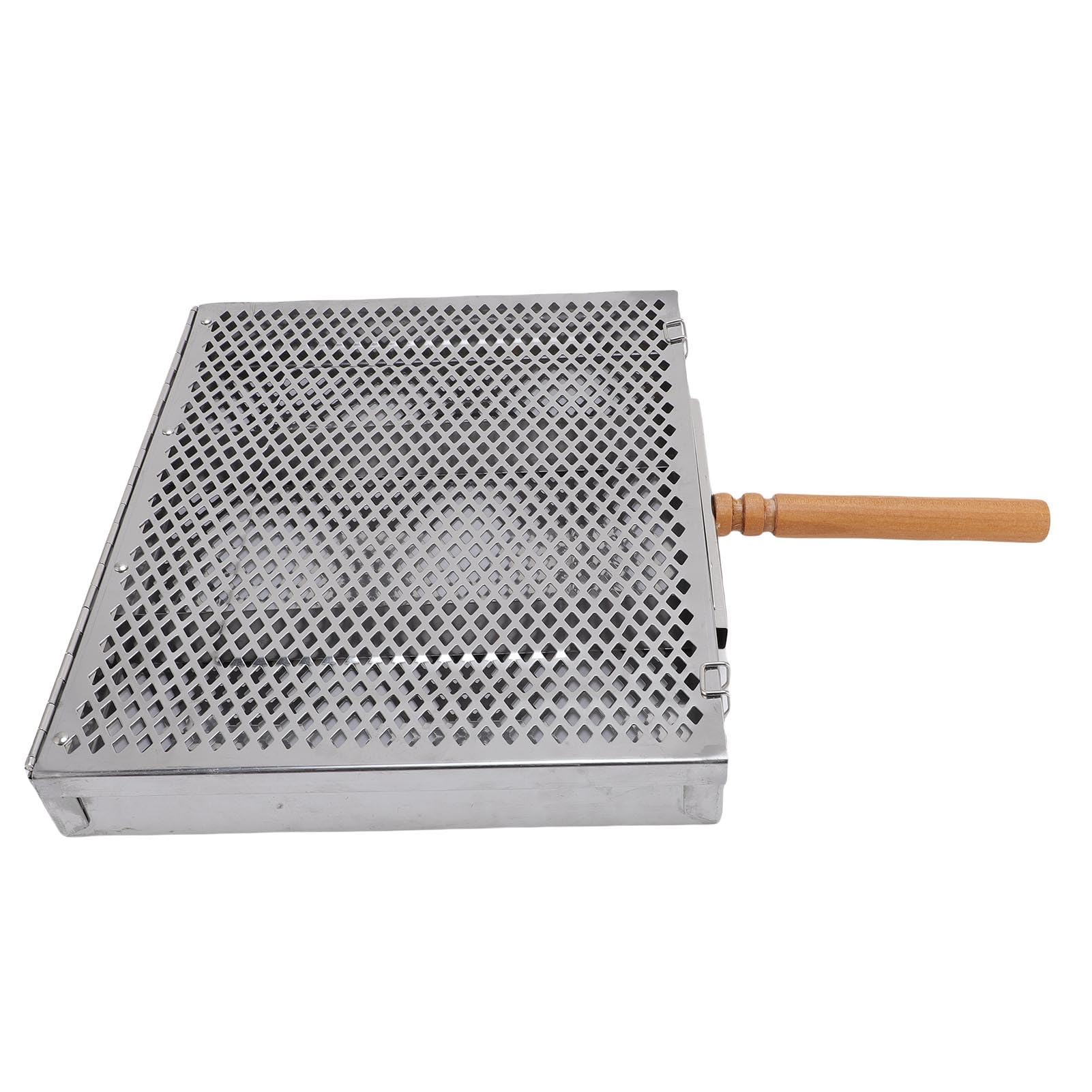 SIXRUN Cestello Regolabile per Griglia a Maglia Fine per Pesce e Verdure, Griglia per Barbecue in Acciaio Inossidabile per Feste Sul Prato, Raduni in Spiaggia (singola maniglia)