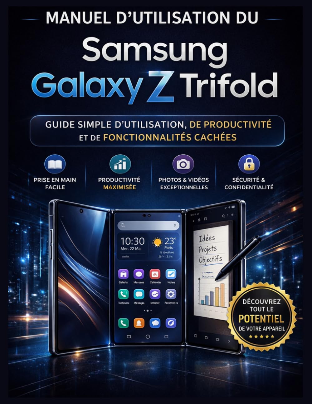 Manuel d'utilisation du Samsung Galaxy Z Trifold: Guide simple d'utilisation, de productivité et de fonctionnalités cachées