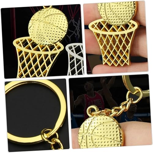 Miniatura 7 de Toddmomy Llavero de baloncesto con colgante de mochila de fútbol, llavero de acero, llavero de metal, llavero de fútbol, colgante de bola, llavero