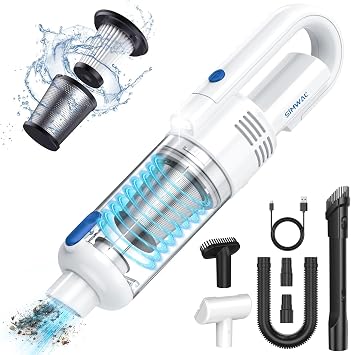 Handheld Car Vacuum Cleaner Cordless 9500PA Powerful Suction Portable Lightweight Hand Held Vacuum - Large Capacity Battery Last Long Wireless Mini Vacuum With LED Light For Home Office Cleaning