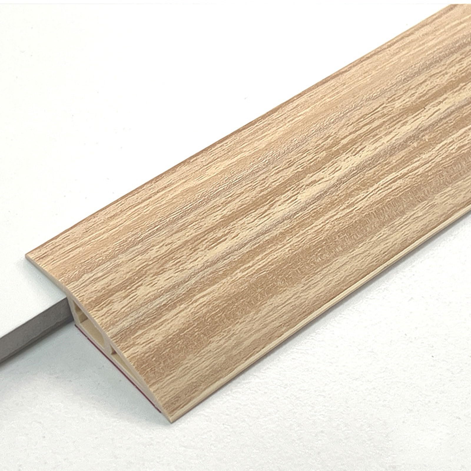 3.3FT/1meter Floor Transition Strip Vinyl Door Threshold Flooring Transition Self Adhesive Carpet Edging For Laminate Doorway Edge， Height Threshold Ramps For(Size:12-15mm,Color:White maple)