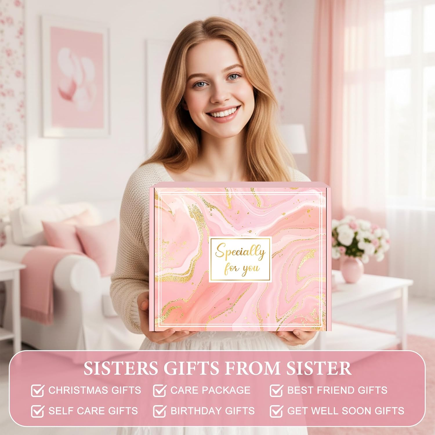 Sisters Gifts from Sister Birthday Gifts for Sister Adult Cool Present Ideas for Women from Brother Unique Christmas Happy Birthday Gift Basket Funny Gift for Older Little Sisters Who Has Everything - Image 9