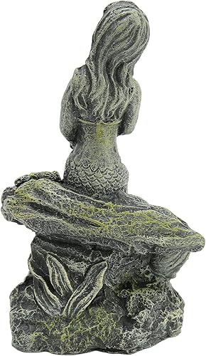 Miniatura 7 de Decoraciones de pecera de sirena, estatua de sirena de acuario, hermosa decoración de resina segura para peceras para decoraciones