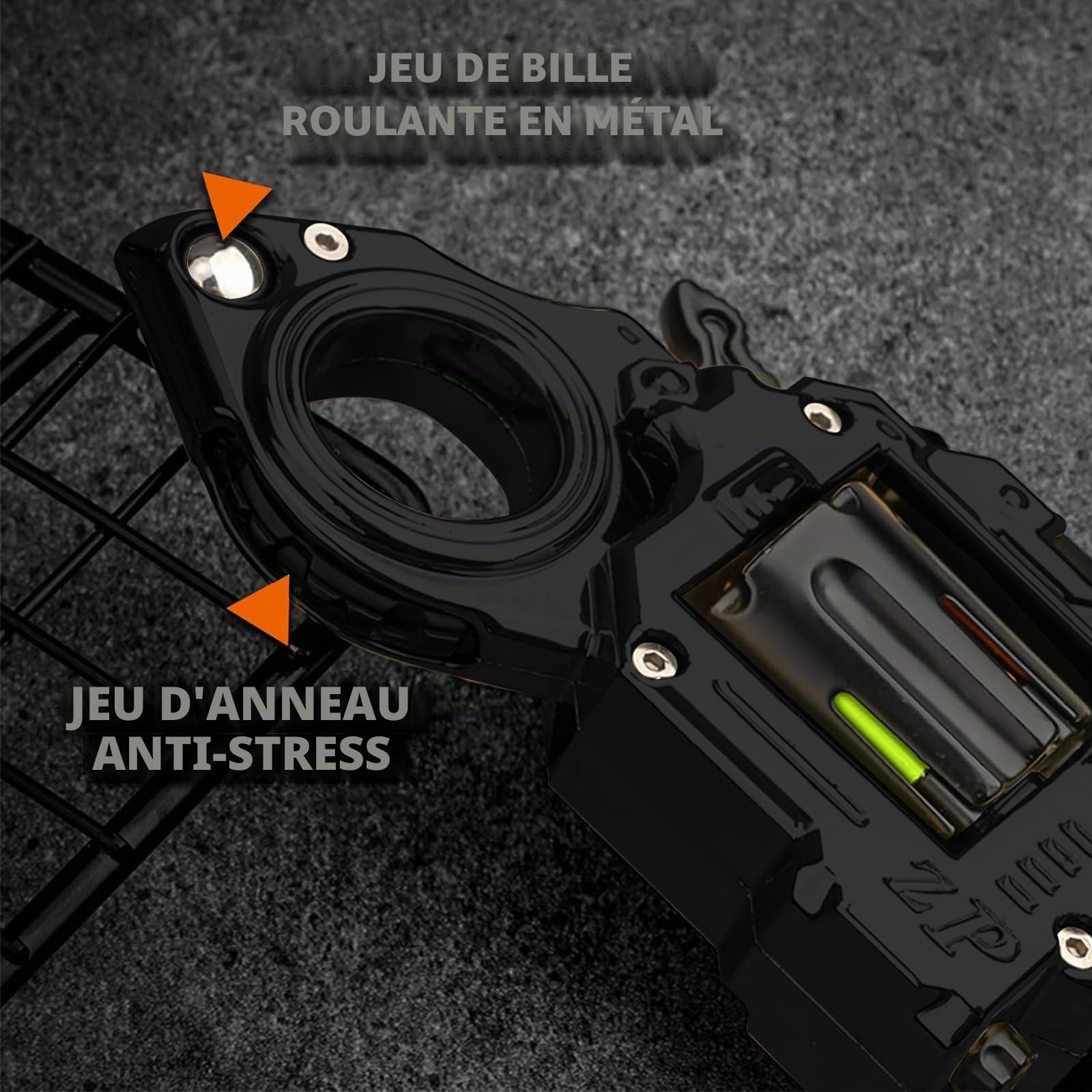 Fidget Toy Pistolet à Balles en Caoutchouc avec 20 Balles Souples | Jouet Anti-Stress, Toy Gun, Décompression Rotative, Plusieurs Façons de Jouer, Cadeau pour le Bureau