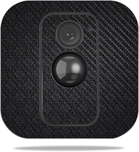 Miniatura 277 de MightySkins - Skin de fibra de carbono para cámara Blink XT para exteriores, chips dorados, acabado de fibra de carbono texturizado, protector