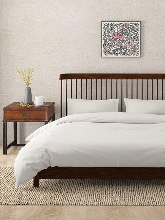 Fabindia Red Vardaniya Cotton Dohar Hand Block Printed -Double