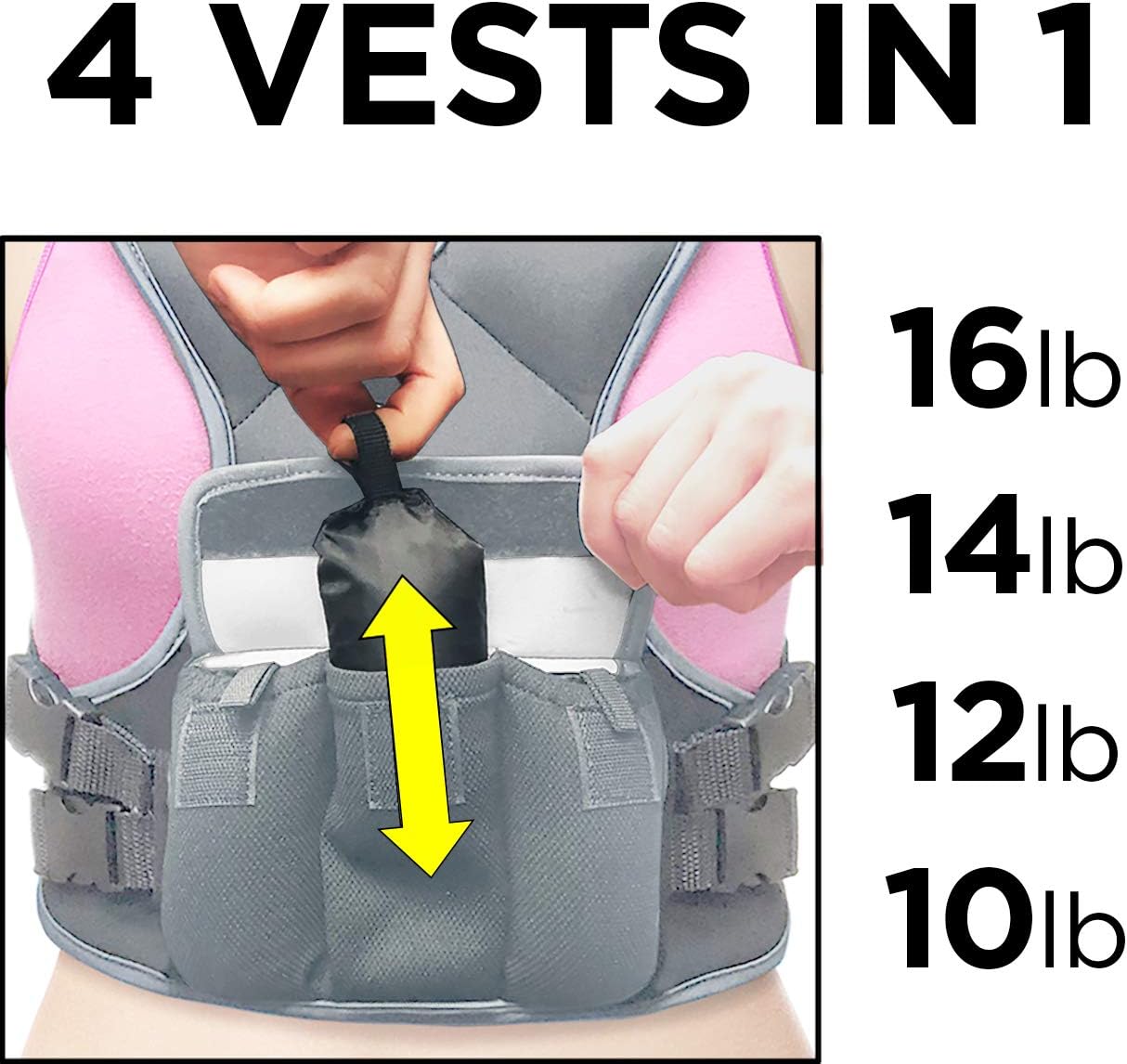 Empower Weighted Fitness Training Vest for Women Exercise Equipment, Body Weight Vest, Strength Training, Running, Fitness, Muscle Building, Weight Loss, Weightlifting, 8lbs : Sports & Outdoors