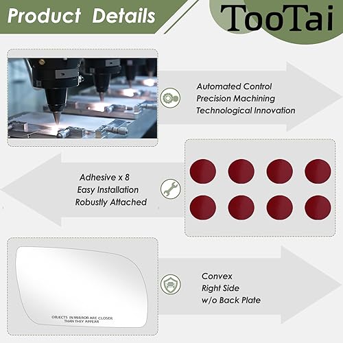 Miniatura 4 de Espejo de repuesto para el lado del pasajero compatible con CHEVY Blazer 1992-1994, K1500, K2500, Suburban, Tahoe, GMC K2500, K3500, Yukon