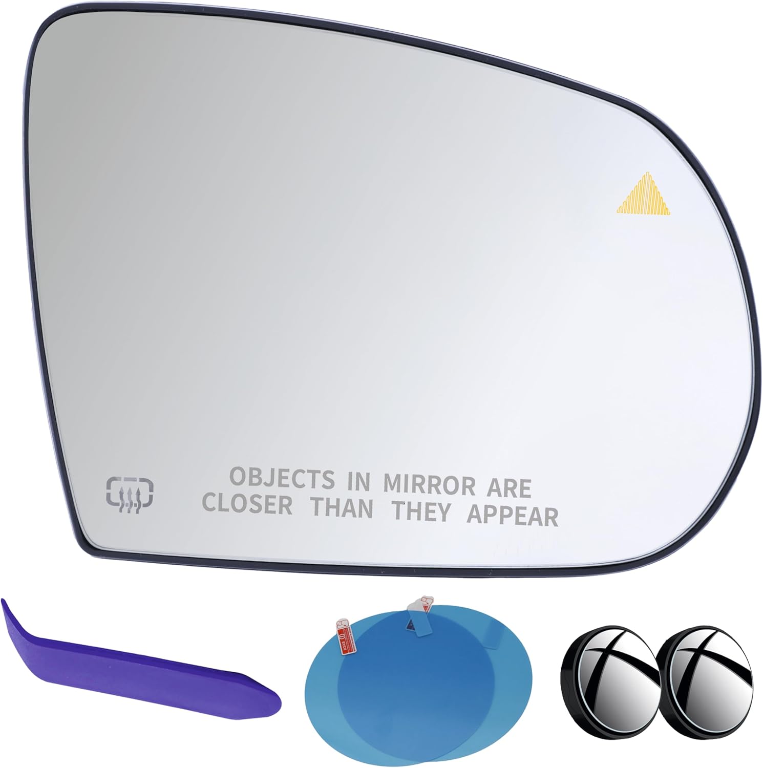 EAP Passenger Side Mirror Glass Compatible with Jeep Cherokee 2014-2023, Jeep Compass 2017-2023, Heated with Blind Spot 68228918AB 68228917AA 68368582AA CH1325176