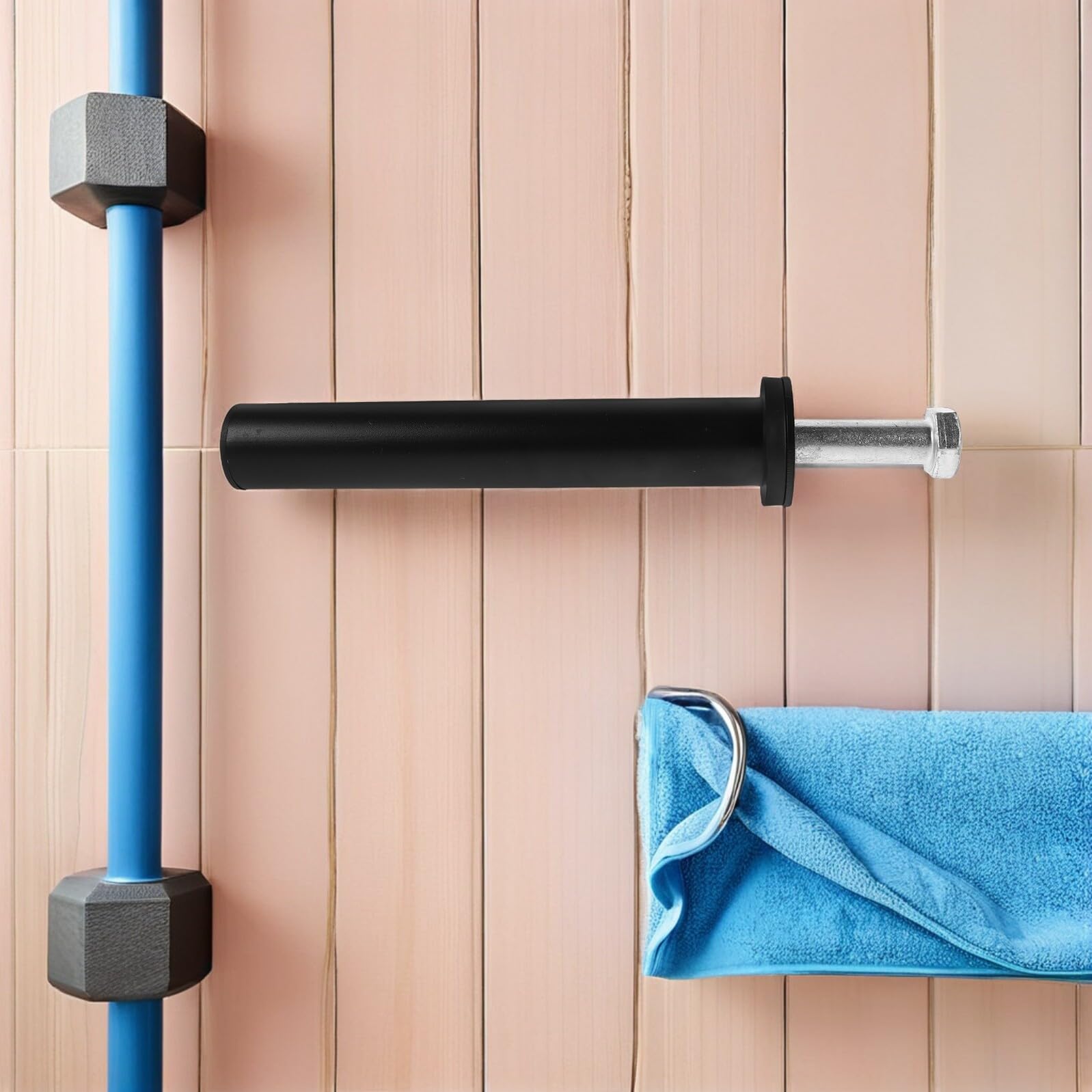 TOYANDONA Wall-mounted Heavy Duty Barbell Rack Holder Vertical Weight Plate Storage Organizer for Home Gym with Dumbbell And Jump Rope Sections