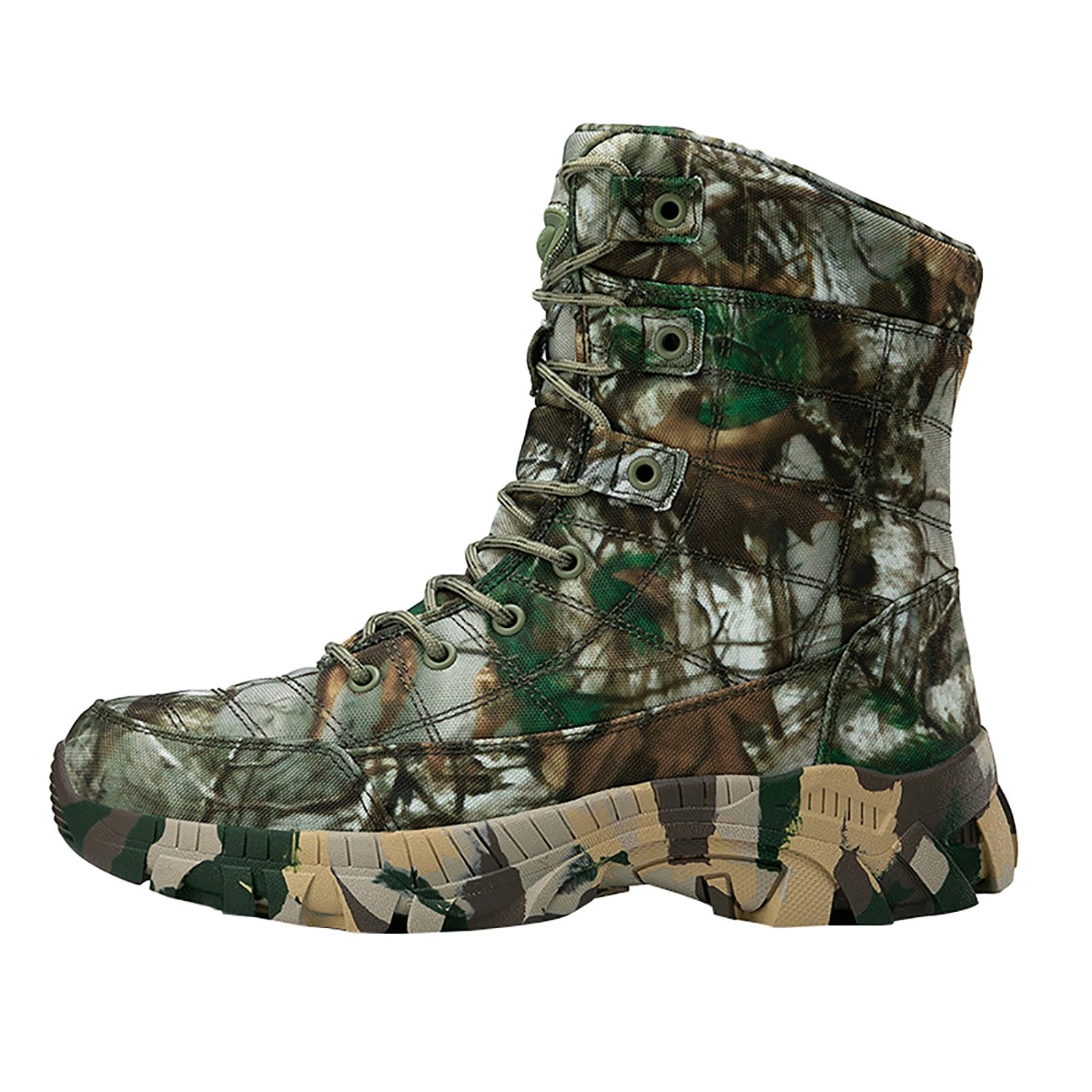 Wanderschuhe für Herren, wasserdicht, Netzstoff, Schlupfschuhe, breite Passform, Joggingschuh, Sport, atmungsaktiv, Camouflage, Armee, Kampfstiefel, hoher Knöchel, Schnürung, Wildnis, Wanderstiefel