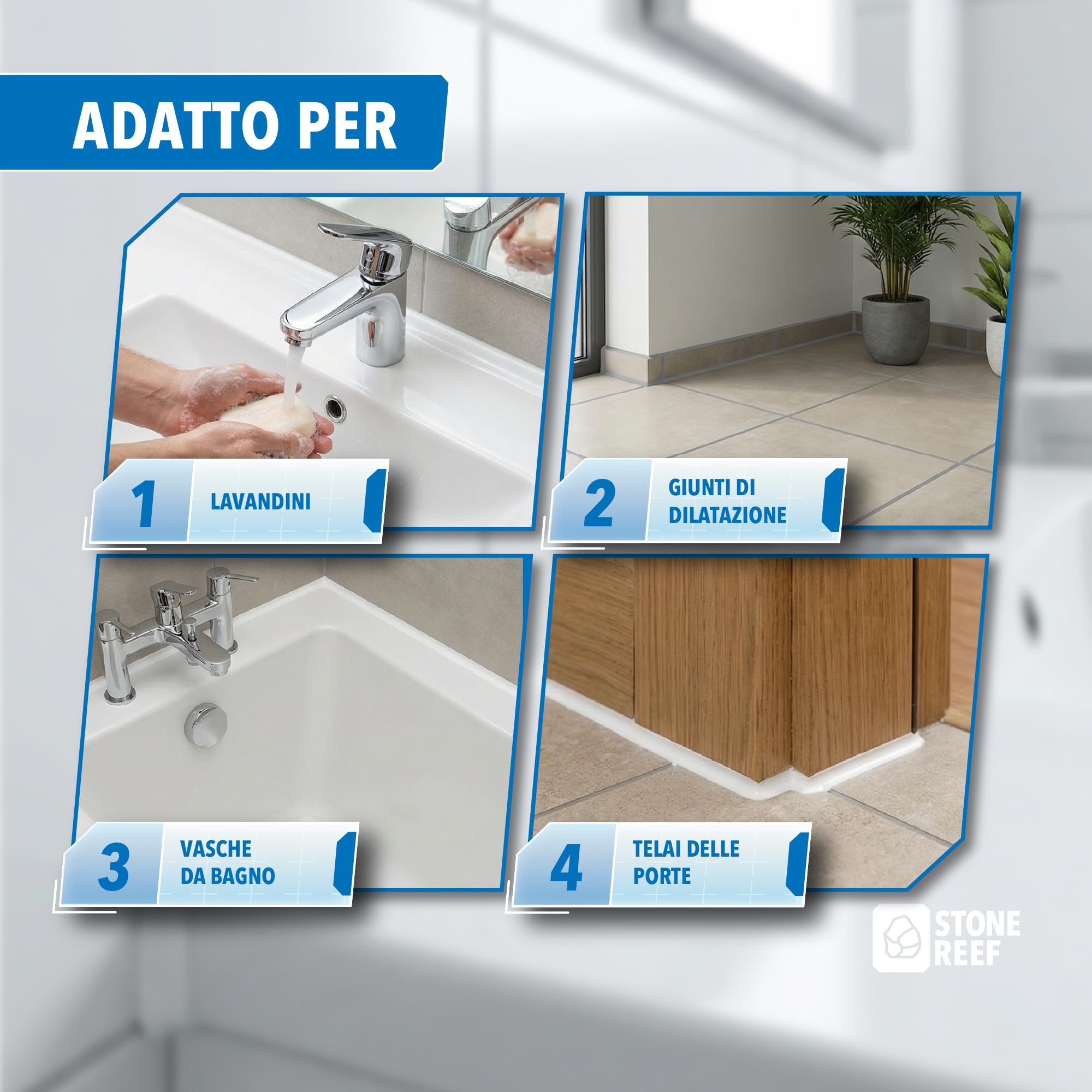 Set 5 in 1 Rimuovi Silicone e Lisciatore Fughe – Kit Attrezzi Sigillante con Raschietto e Spatola – Strumenti per Applicare e Rimuovere Silicone per Bagno Cucina e Piastrelle