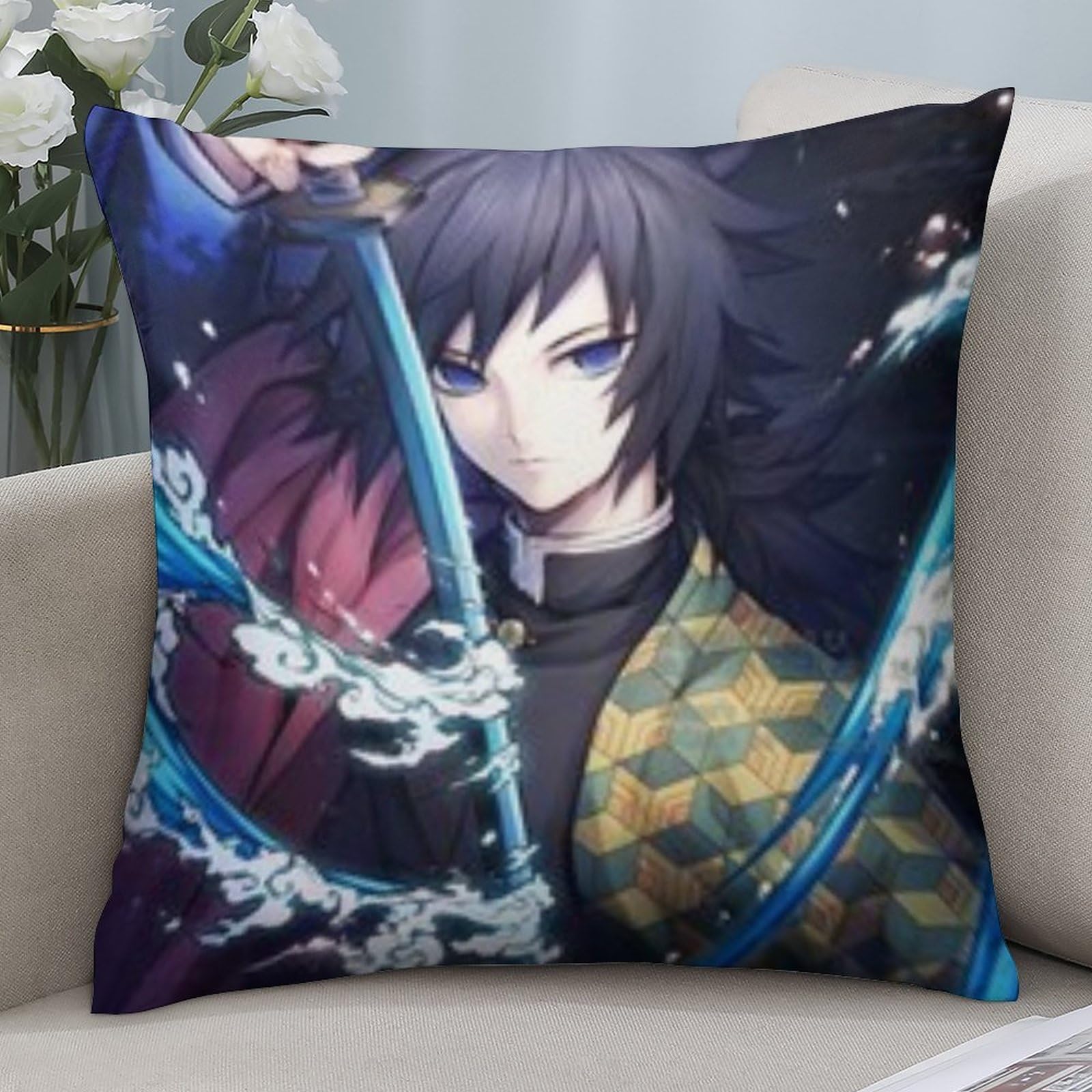Amazon｜あいのにじょ 鬼滅の刃 冨岡義勇 (9) 抱き枕カバー クッション
