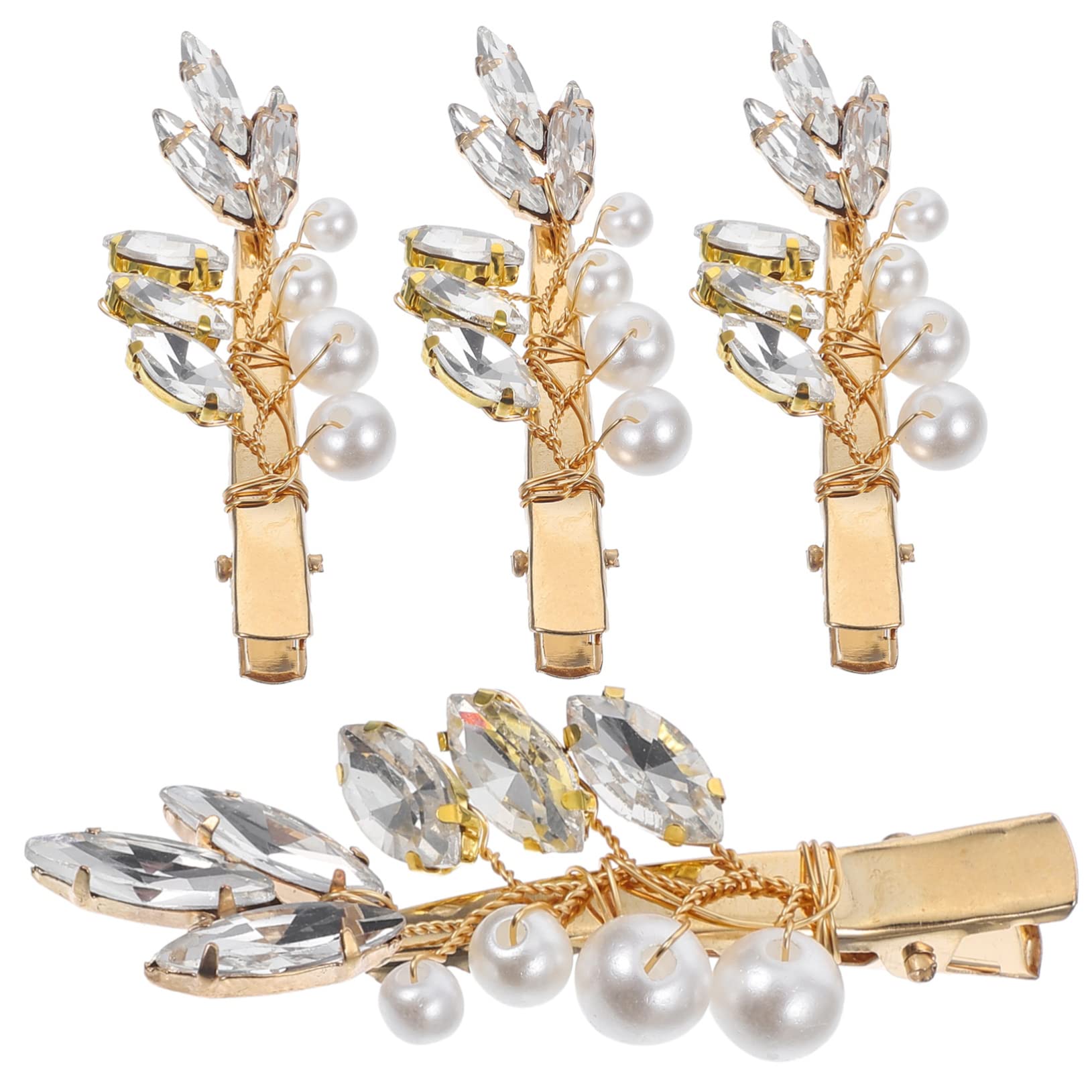 Healeved 5 Set Di Fermagli Per A Coccodrillo Per Donne Fermagli Per Con Strass Forcine Decorative 4 Pezzi*5