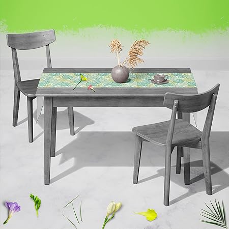ArtzFolio Ornamental Spring | Table Runner for Dining & Center Table | Cotton Canvas Fabric | 16 x 60 inch (41 x 152 cms)