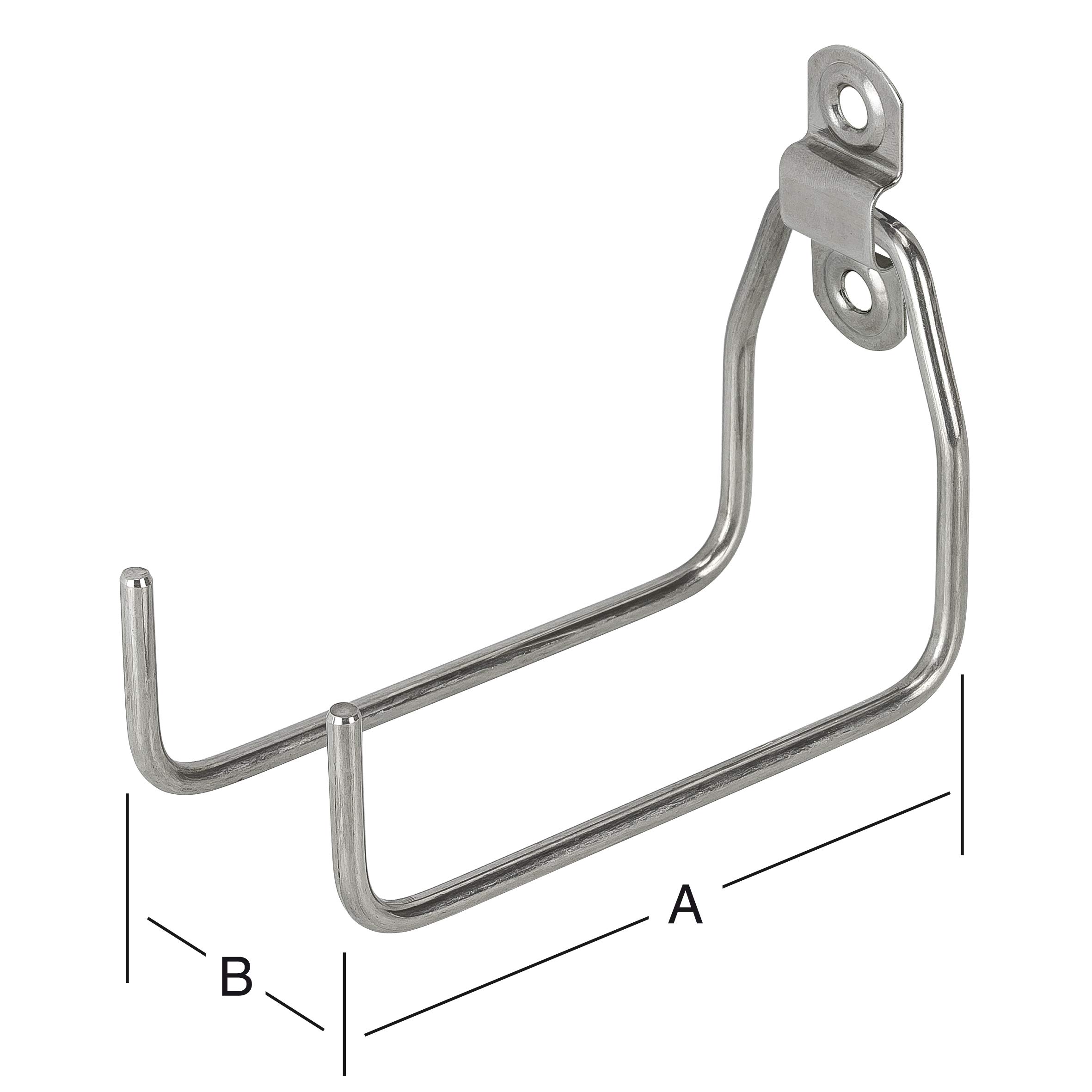 VORMANN - Supporto universale, supporto per dispositivi, ganci, in acciaio INOX, set da 10 pezzi (120 x 55)