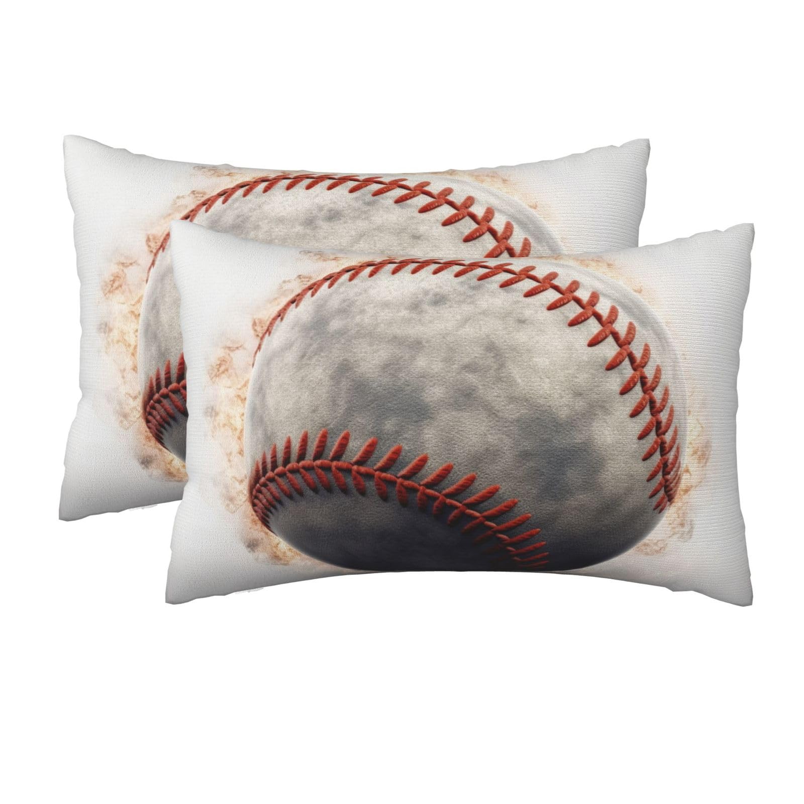 2 Pack Queen Pillow Cases with Hidden Zipper, Soft Breathable Pillow Covers for Hair and Skin, Baseball Pillowcases 20"x30" Bed Pillow Protectors Cover for Sleeping Gifts