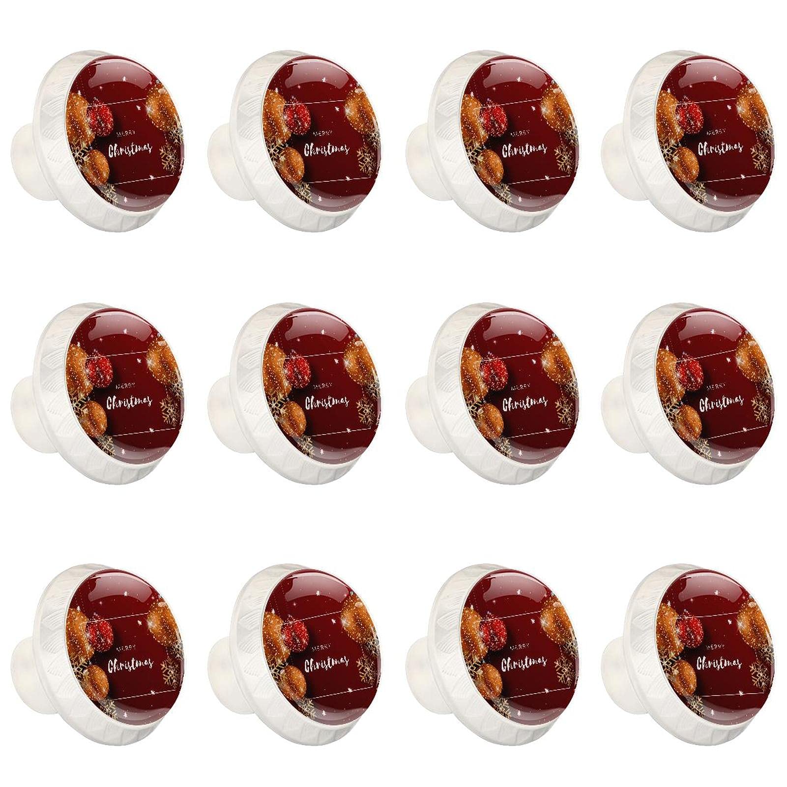 Boutons d'armoires de cuisine rouges à motif flocon pour raviver l'éclat de vos vieux meubles